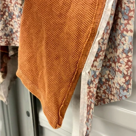 Oli & Hali Floral Boho Patchwork Tunic Top M/L - Mixed Print Oversized V-Neck - Picture 9 of 11